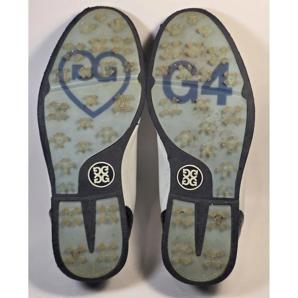G/FORE White and Navy Two-Tone Golf Oxfords - Picture 11 of 11
